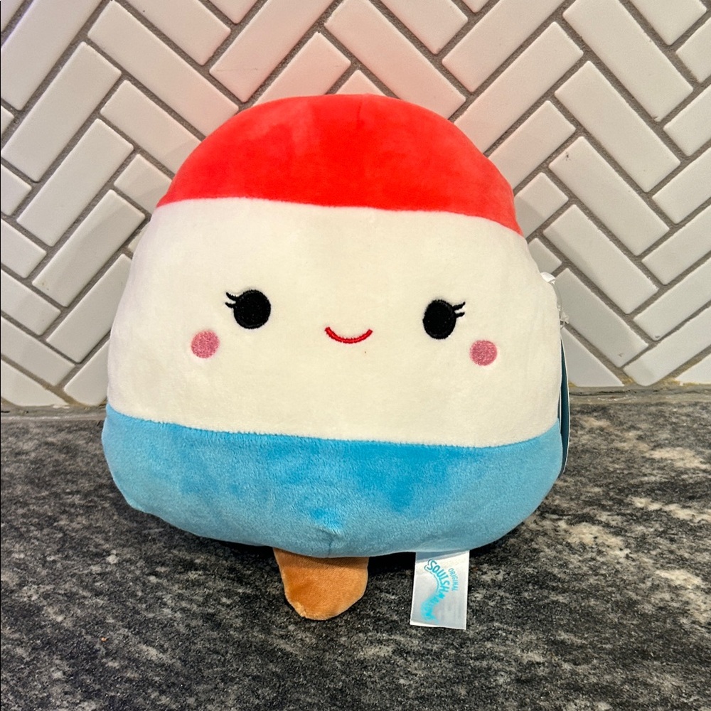Squishmallows Red, White, and Blue Ice Pop Plush